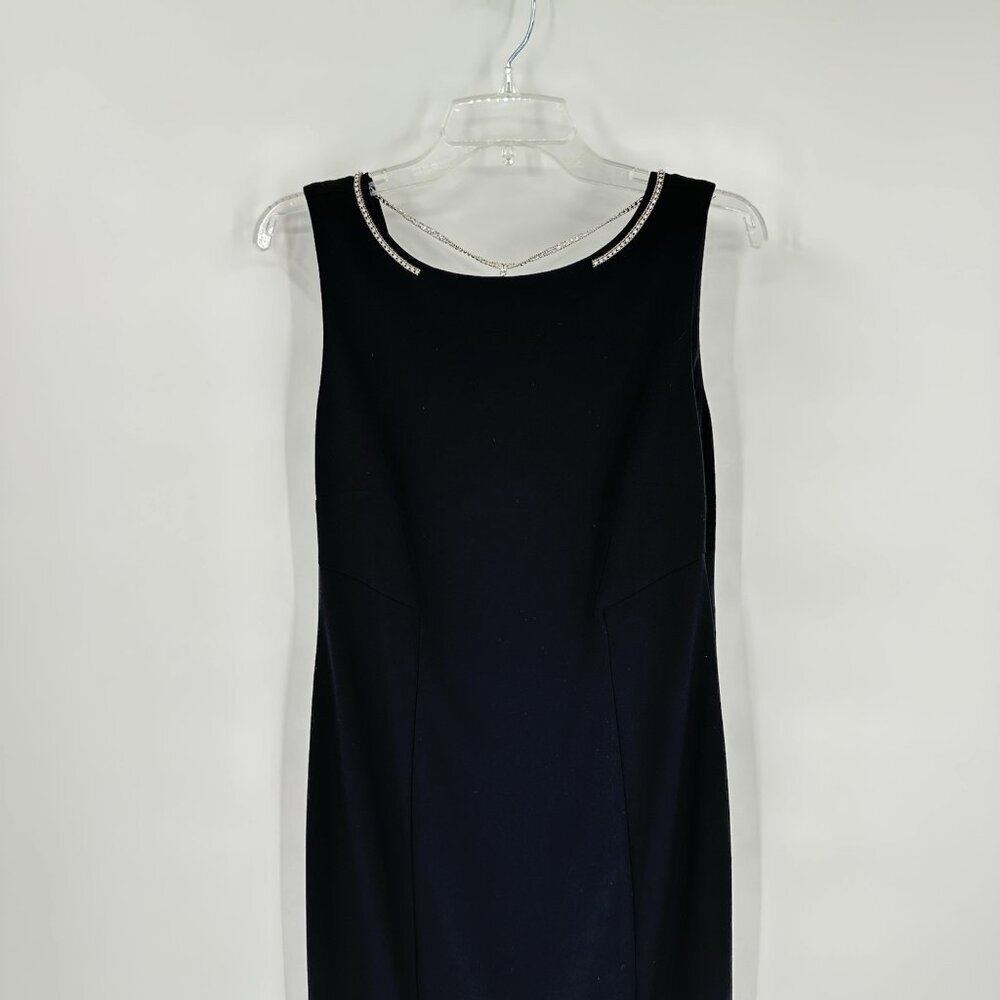 JOSEPH RIBKOFF dress sheath black lbd 10 jewel chain formal cocktail party - Picture 7 of 16